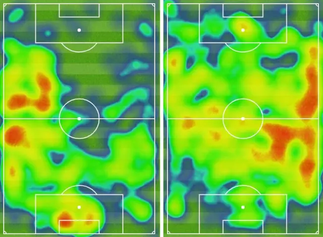 Crystal Palace and Brighton heatmaps