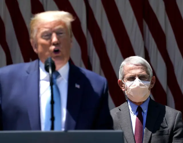 Donald Trump and Anthony Fauci