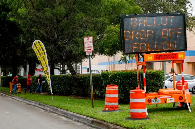 Ballot drop off station in Florida