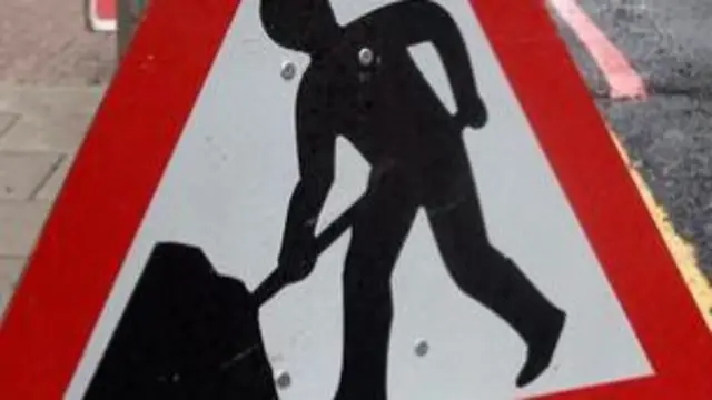 Roadworks sign