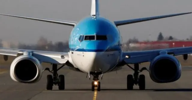 Front of KLM plane