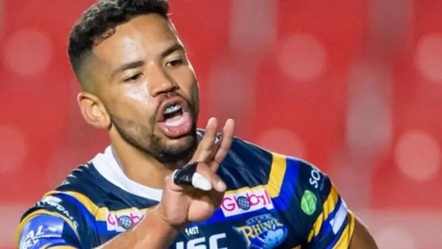 Kruise Leeming celebrated his first two tries in Leeds colours