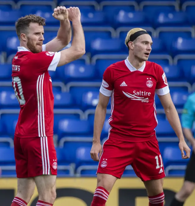 Marley Watkins scored his first Aberdeen goal in the weekend win at Ross County