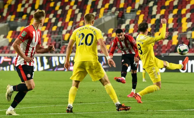 Said Benrahma scoring against Fulham