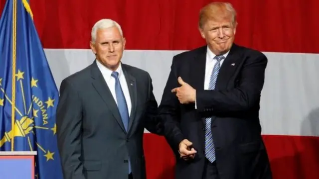 Mike Pence and President Donald Trump