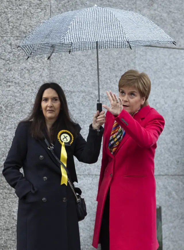 Margaret Ferrier with Nicola Sturgeon