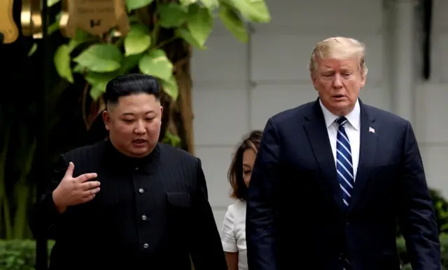 Kim Jong-un and President Trump