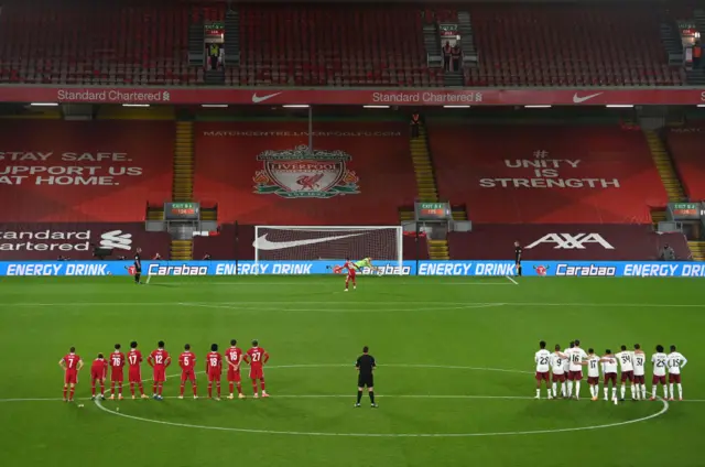 Harry Wilson's penalty being saved by Bernd Leno