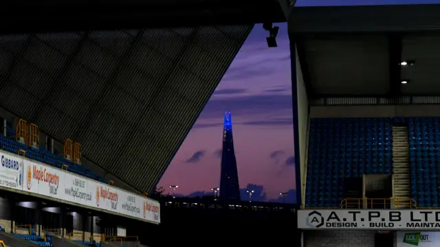 The Shard pictured from The Den