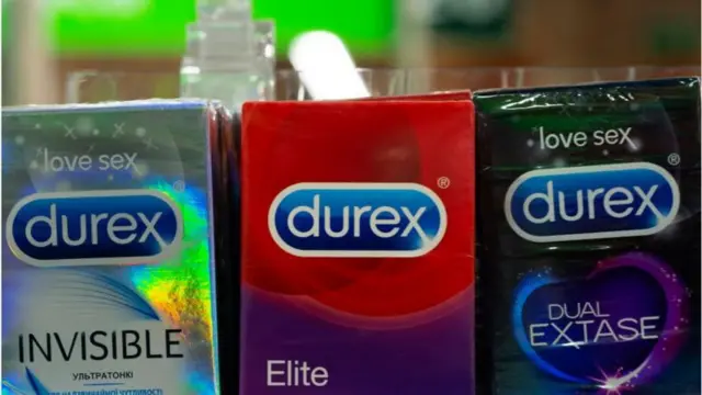 Packs of Durex condoms