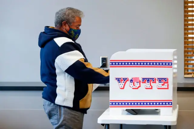 Early voter in Wisconsin