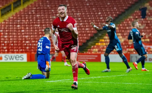 Aberdeen's Ryan Edmondson celebrates