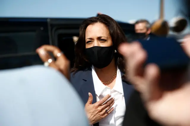 Harris, who does not often speak to the press, talked to reported in North Carolina today