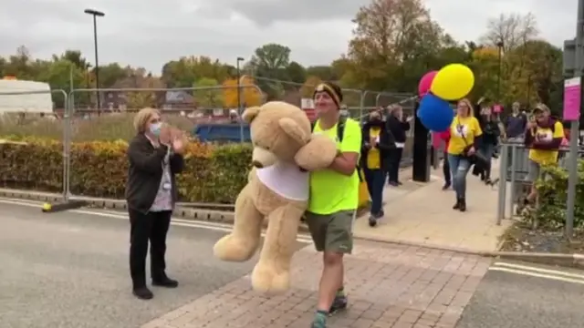 Chris arriving at Royal Stoke