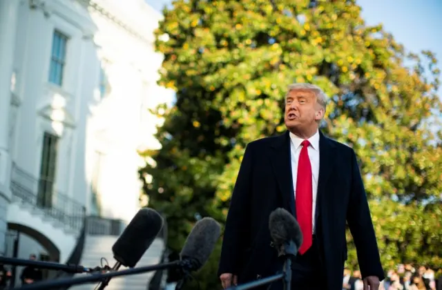 Trump departs White House