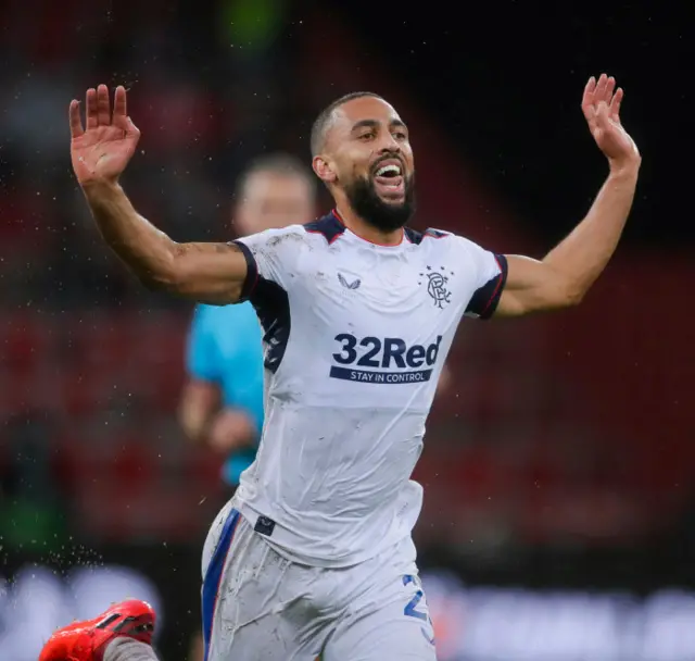 Rangers' Kemar Roofe celebrates