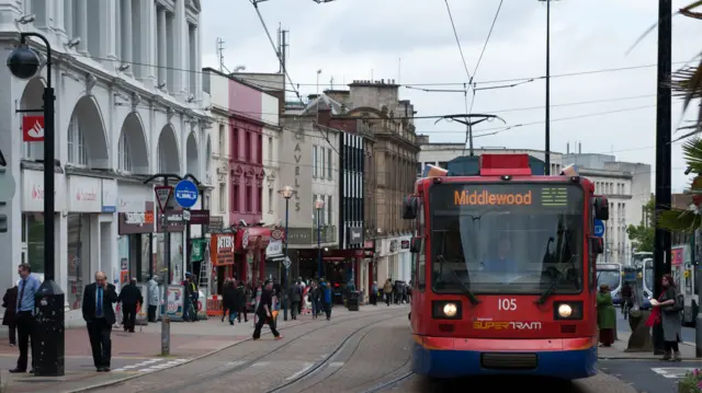 Supertram in Sheffield