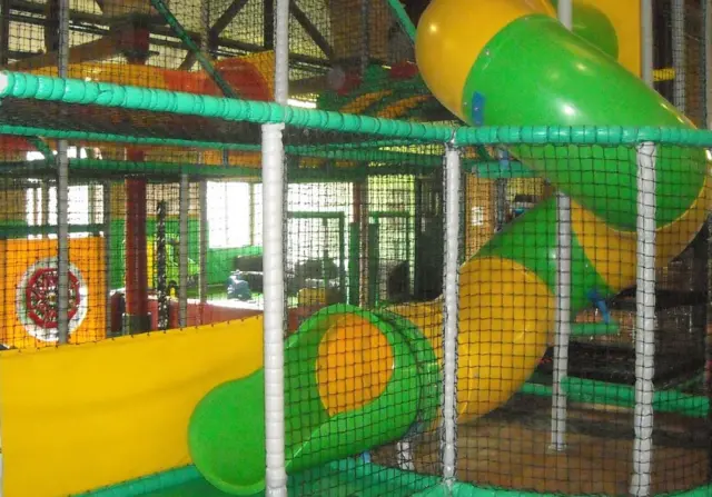 Slide in soft play area