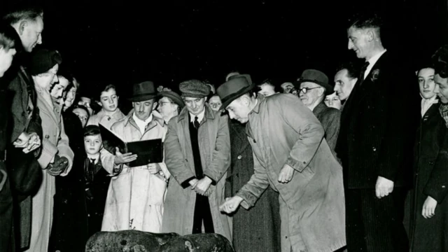 Crowds pictured in 1951