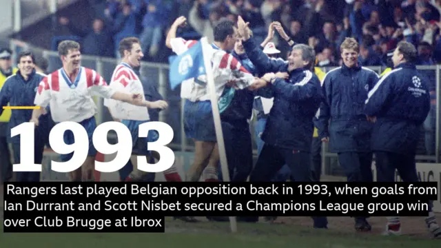 Rangers v Club Brugge 1993