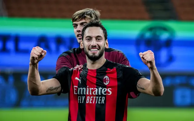 AC Milan's Hakan Calhanoglu