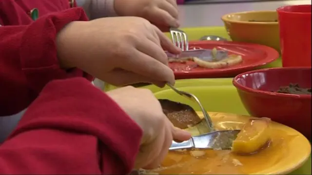 Children eating food