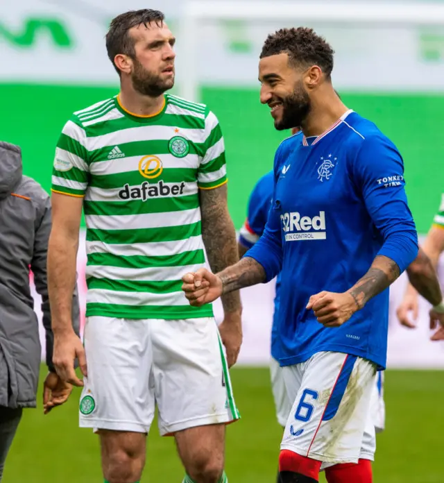 Connor Goldson celebrates