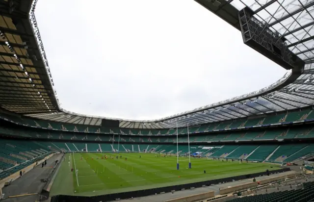 Training session at Twickenham