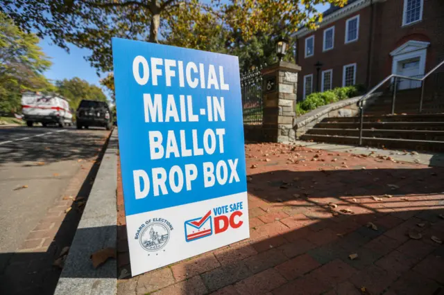 Mail-in ballot drop box in Washington DC