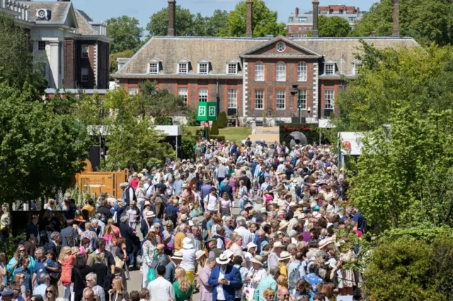 Crowds at the Chelsea Flower Show in 2019