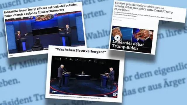 European media coverage of the final US presidential debate