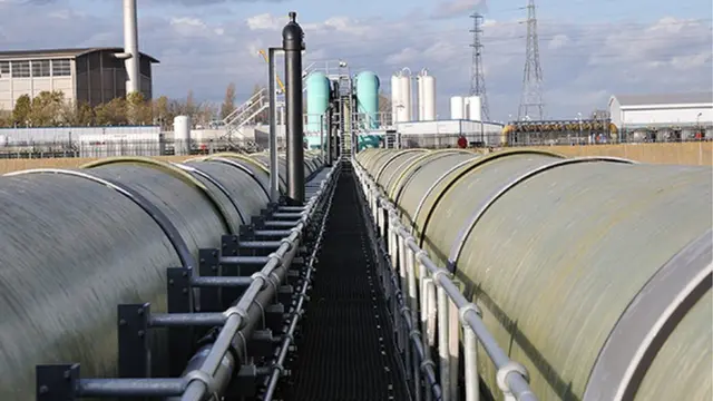 Beckton water works - one of the plants testing sewage for Covid