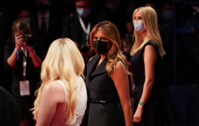 Melania Trump attended the debate, days after she stayed home from a campaign event due a lingering Covid-19 cough