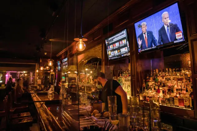 A bar in Columbus, Ohio, showed the debate