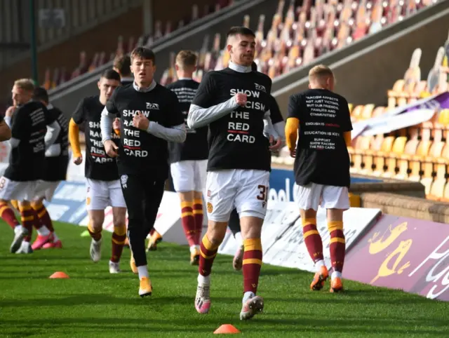 Motherwell players training