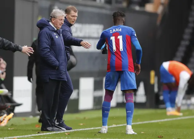 Roy Hodgson and Wilfried Zaha