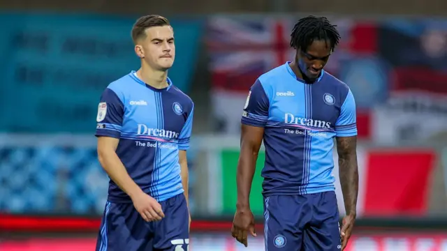 Wycombe players after a defeat