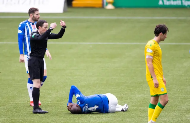 Clevid Dikamona suffered a serious injury against Hibernian