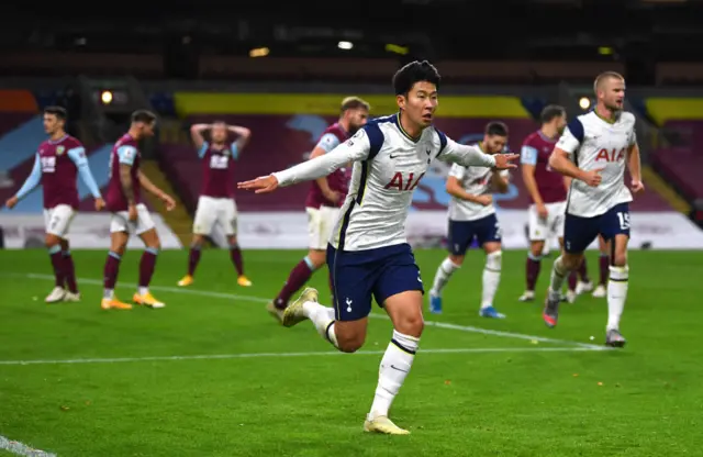 Son Heung-min scores for Tottenham