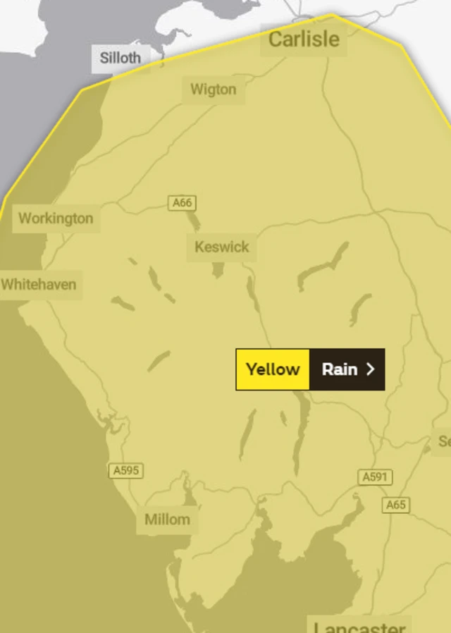 Weather warning map