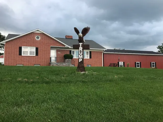 Pro-Trump decor in rural Pennsylvania