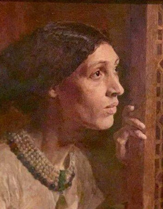 Details of painting of Fanny Eaton