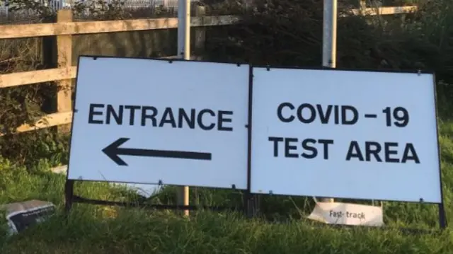 Test centre entrance signs