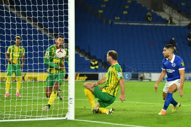 Jake Livermore scores an own goal against Brighton