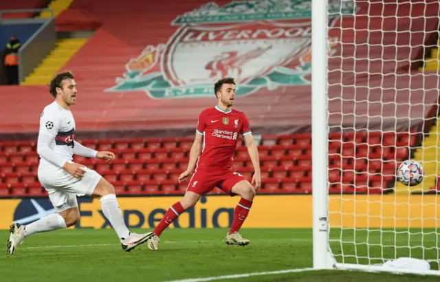 Diogo Jota opens scoring for Liverpool