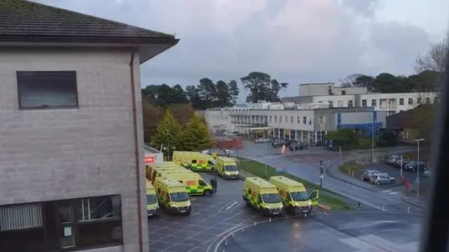 Ambulances outside RCHT