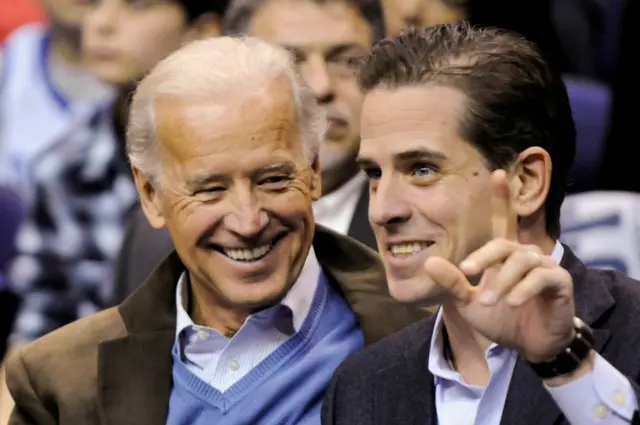 Joe Biden and his son Hunter pictured in 2010