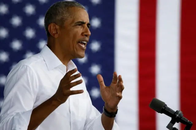 Barack Obama campaigns on behalf of Joe Biden in Miami, 24 October