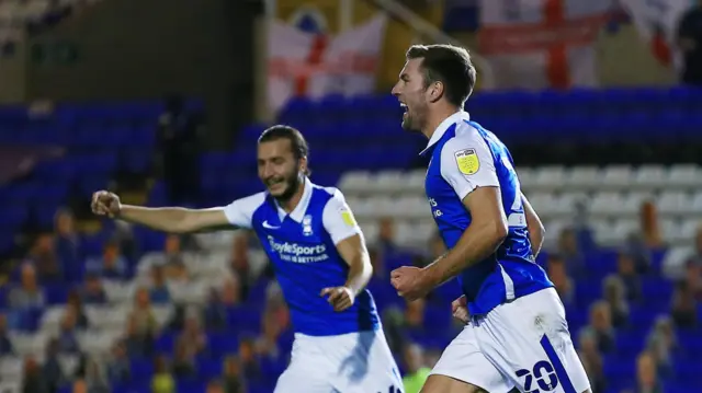 Gary Gardner celebrates