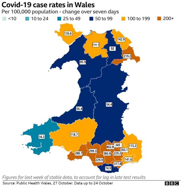 Case rate map